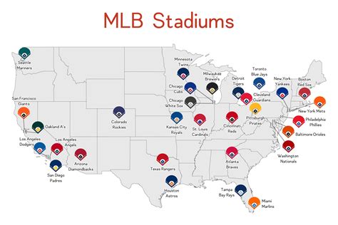 map of baseball stadiums.